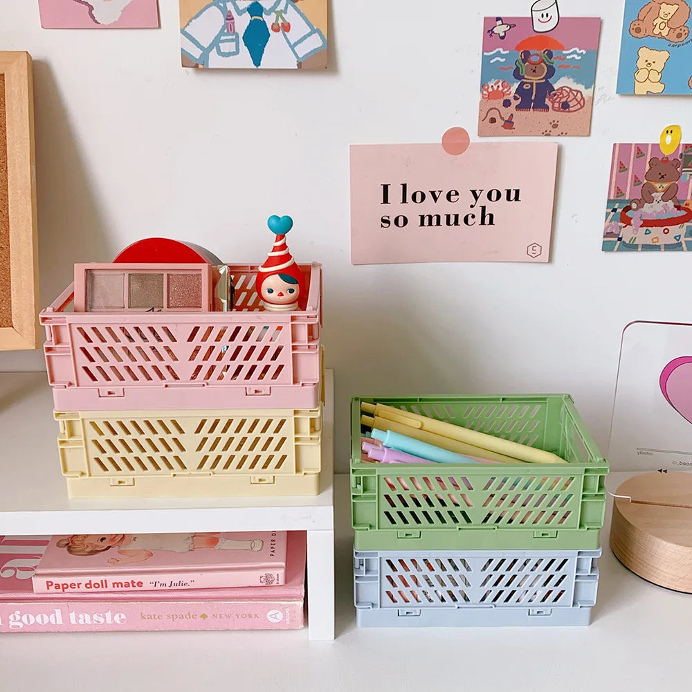 Stackable Foldable Mini Desk Crate